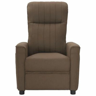 VidaXL Fauteuil inclinable électrique Marron Tissu 5 VidaXL Fauteuil inclinable électrique Marron Tissu – Image 3