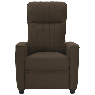 VidaXL Fauteuil inclinable électrique Marron foncé Tissu 5 VidaXL Fauteuil inclinable électrique Marron foncé Tissu – Image 3