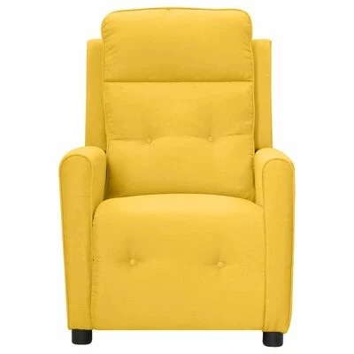 VidaXL Fauteuil inclinable électrique Jaune Tissu 5 VidaXL Fauteuil inclinable électrique Jaune Tissu – Image 3
