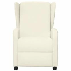 VidaXL Fauteuil inclinable électrique à oreilles Crème Similicuir -Fauteuils Soldes image 3 3098950