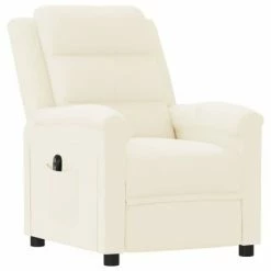 VidaXL Fauteuil inclinable électrique Crème Similicuir -Fauteuils Soldes image 3 3098988
