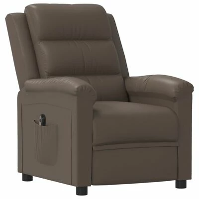VidaXL Fauteuil inclinable électrique Gris Similicuir 5 VidaXL Fauteuil inclinable électrique Gris Similicuir – Image 3