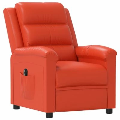 VidaXL Fauteuil inclinable électrique Rouge Similicuir 5 VidaXL Fauteuil inclinable électrique Rouge Similicuir – Image 3