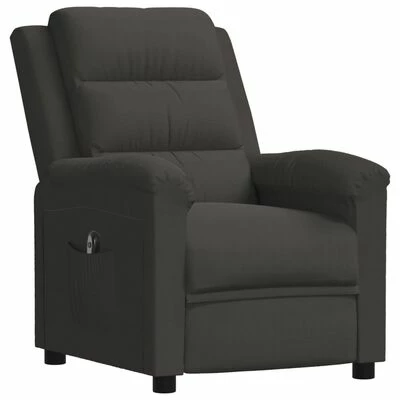 VidaXL Fauteuil inclinable électrique Gris foncé Velours 5 VidaXL Fauteuil inclinable électrique Gris foncé Velours – Image 3