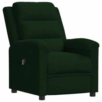VidaXL Fauteuil inclinable électrique Vert foncé Velours 5 VidaXL Fauteuil inclinable électrique Vert foncé Velours – Image 3