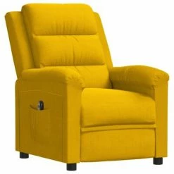 VidaXL Fauteuil inclinable électrique Jaune Velours -Fauteuils Soldes image 3 3099008