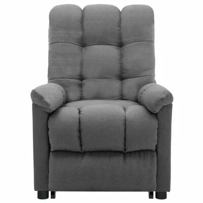 VidaXL Fauteuil inclinable Gris clair Tissu 5 VidaXL Fauteuil inclinable Gris clair Tissu – Image 3