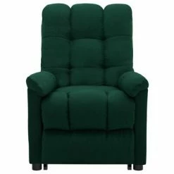 VidaXL Fauteuil inclinable Vert foncé Tissu 10 VidaXL Fauteuil inclinable Vert foncé Tissu -Fauteuils Soldes image 3 3100346