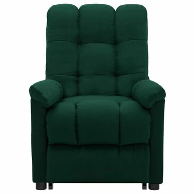VidaXL Fauteuil inclinable Vert foncé Tissu 5 VidaXL Fauteuil inclinable Vert foncé Tissu – Image 3