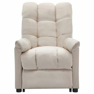VidaXL Fauteuil inclinable Crème Tissu 5 VidaXL Fauteuil inclinable Crème Tissu – Image 3