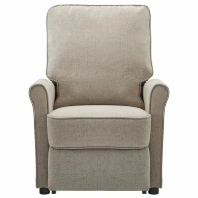 VidaXL Fauteuil inclinable Crème Tissu 5 VidaXL Fauteuil inclinable Crème Tissu – Image 3