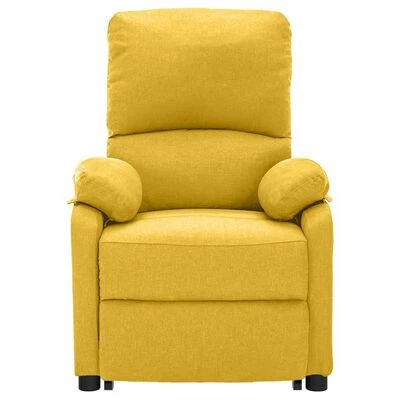VidaXL Fauteuil releveur inclinable Jaune Tissu 5 VidaXL Fauteuil releveur inclinable Jaune Tissu – Image 3