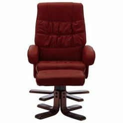 VidaXL Fauteuil inclinable avec repose-pied Rouge bordeaux Similicuir 10 VidaXL Fauteuil inclinable avec repose-pied Rouge bordeaux Similicuir -Fauteuils Soldes image 3 320121