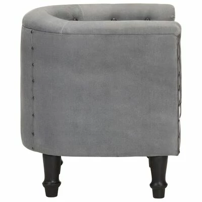 VidaXL Fauteuil Noir Cuir véritable et bois de manguier massif 5 VidaXL Fauteuil Noir Cuir véritable et bois de manguier massif – Image 3