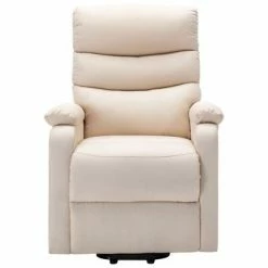 VidaXL Fauteuil inclinable Crème Tissu -Fauteuils Soldes image 3 321245