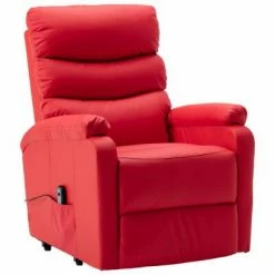 VidaXL Fauteuil inclinable Rouge Similicuir 10 VidaXL Fauteuil inclinable Rouge Similicuir -Fauteuils Soldes image 3 321281