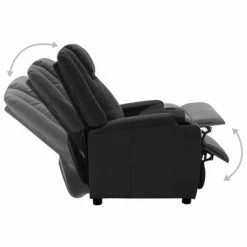 VidaXL Fauteuil inclinable Noir Similicuir 10 VidaXL Fauteuil inclinable Noir Similicuir -Fauteuils Soldes image 3 321304