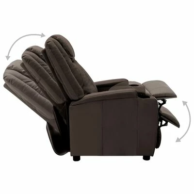 VidaXL Fauteuil inclinable Marron Similicuir 5 VidaXL Fauteuil inclinable Marron Similicuir – Image 3