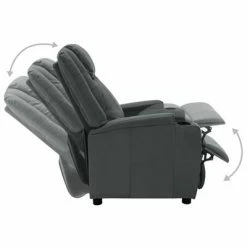 VidaXL Fauteuil inclinable Anthracite Similicuir 10 VidaXL Fauteuil inclinable Anthracite Similicuir -Fauteuils Soldes image 3 321307