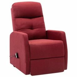 VidaXL Fauteuil inclinable sur pied Rouge bordeaux Tissu -Fauteuils Soldes image 3 321335