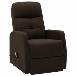 VidaXL Fauteuil inclinable sur pied Marron foncé Tissu -Fauteuils Soldes image 3 321337