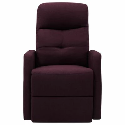 VidaXL Fauteuil inclinable sur pied Violet Tissu 5 VidaXL Fauteuil inclinable sur pied Violet Tissu – Image 3