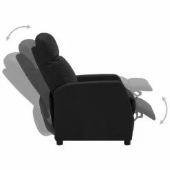 VidaXL Fauteuil inclinable Noir Similicuir -Fauteuils Soldes image 3 321352