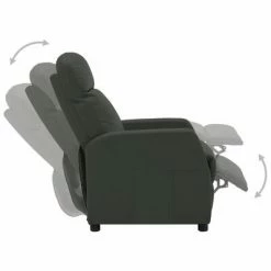 VidaXL Fauteuil inclinable Anthracite Similicuir 10 VidaXL Fauteuil inclinable Anthracite Similicuir -Fauteuils Soldes image 3 321355