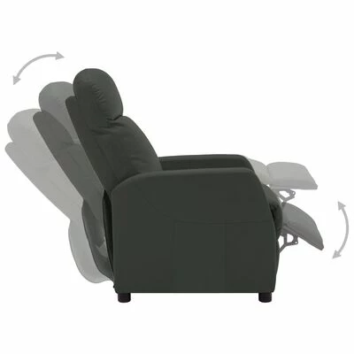 VidaXL Fauteuil inclinable Anthracite Similicuir 5 VidaXL Fauteuil inclinable Anthracite Similicuir – Image 3