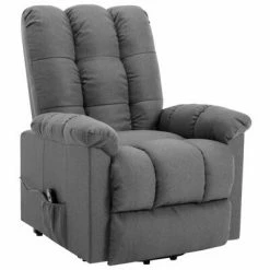 VidaXL Fauteuil inclinable Gris clair Tissu 10 VidaXL Fauteuil inclinable Gris clair Tissu -Fauteuils Soldes image 3 321380
