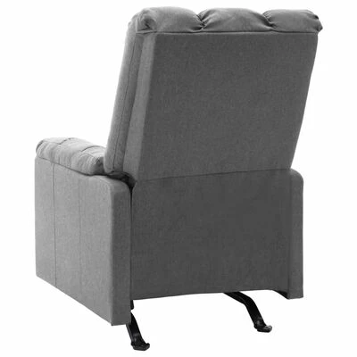 VidaXL Fauteuil inclinable Gris clair Tissu 5 VidaXL Fauteuil inclinable Gris clair Tissu – Image 3
