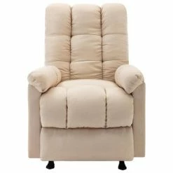 VidaXL Fauteuil inclinable Crème Tissu 10 VidaXL Fauteuil inclinable Crème Tissu -Fauteuils Soldes image 3 321409