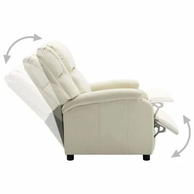 322437 vidaXL Recliner White Faux Leather 5 322437 vidaXL Recliner White Faux Leather – Image 3