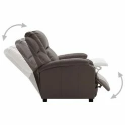322438 vidaXL Recliner Brown Faux Leather 10 322438 vidaXL Recliner Brown Faux Leather -Fauteuils Soldes image 3 322438