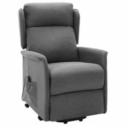 VidaXL Fauteuil inclinable Gris clair Tissu -Fauteuils Soldes image 3 324021