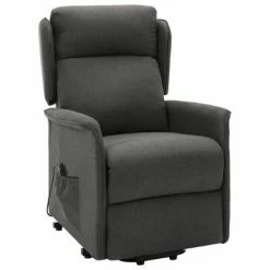 VidaXL Fauteuil inclinable Gris foncé Tissu -Fauteuils Soldes image 3 324022