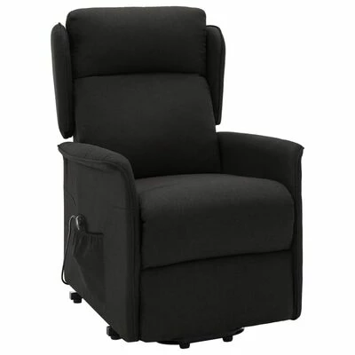 VidaXL Fauteuil inclinable Noir Tissu 5 VidaXL Fauteuil inclinable Noir Tissu – Image 3