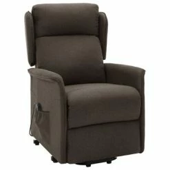 VidaXL Fauteuil inclinable Marron foncé Tissu 10 VidaXL Fauteuil inclinable Marron foncé Tissu -Fauteuils Soldes image 3 324026