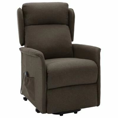 VidaXL Fauteuil inclinable Marron foncé Tissu 5 VidaXL Fauteuil inclinable Marron foncé Tissu – Image 3