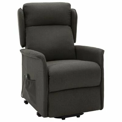 VidaXL Fauteuil inclinable Taupe Tissu 5 VidaXL Fauteuil inclinable Taupe Tissu – Image 3