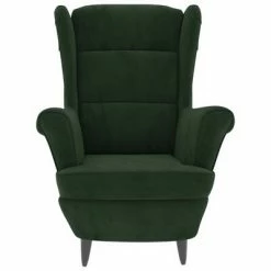 VidaXL Fauteuil Vert foncé Velours 10 VidaXL Fauteuil Vert foncé Velours -Fauteuils Soldes image 3 324061