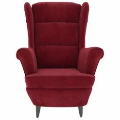 VidaXL Fauteuil Rouge bordeaux Velours -Fauteuils Soldes image 3 324064