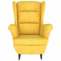 VidaXL Fauteuil Jaune moutarde Velours 10 VidaXL Fauteuil Jaune moutarde Velours -Fauteuils Soldes image 3 324066