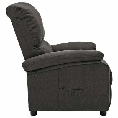 VidaXL Fauteuil inclinable Gris foncé Tissu 5 VidaXL Fauteuil inclinable Gris foncé Tissu – Image 3