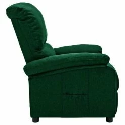 VidaXL Fauteuil inclinable Vert foncé Tissu -Fauteuils Soldes image 3 324075