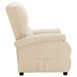VidaXL Fauteuil inclinable Crème Tissu -Fauteuils Soldes image 3 324078