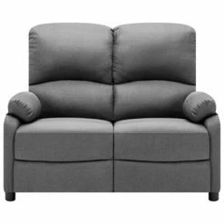 VidaXL Canapé inclinable à 2 places Gris clair Tissu 10 VidaXL Canapé inclinable à 2 places Gris clair Tissu -Fauteuils Soldes image 3 324089