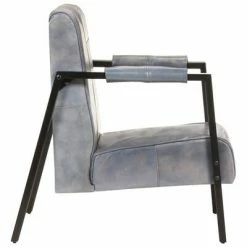 VidaXL Fauteuil 60x80x87 cm Gris Cuir de chèvre véritable 10 VidaXL Fauteuil 60x80x87 cm Gris Cuir de chèvre véritable -Fauteuils Soldes image 3 325149