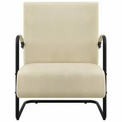 VidaXL Fauteuil Crème Tissu 10 VidaXL Fauteuil Crème Tissu -Fauteuils Soldes image 3 325744