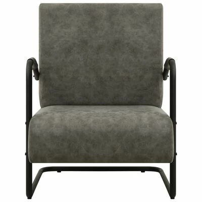 VidaXL Fauteuil Gris Similicuir 5 VidaXL Fauteuil Gris Similicuir – Image 3
